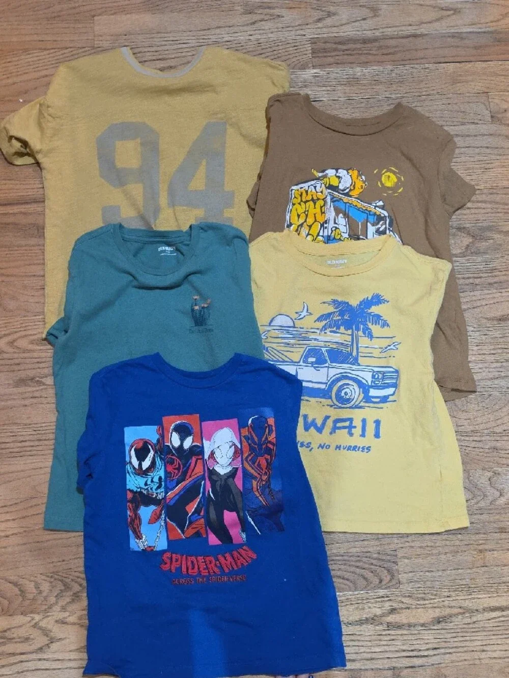 Old Navy Yellow Hawaii Graphic Tee with Blue Palm Truck Print